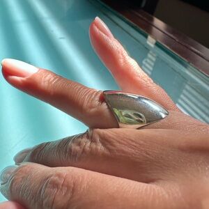 Sterling Silver Elongated Ring Size 7